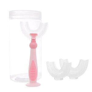 Kids Toothbrushes U Shaped Soft Silicone Heads Toddler Whole Mouth Toothbrush